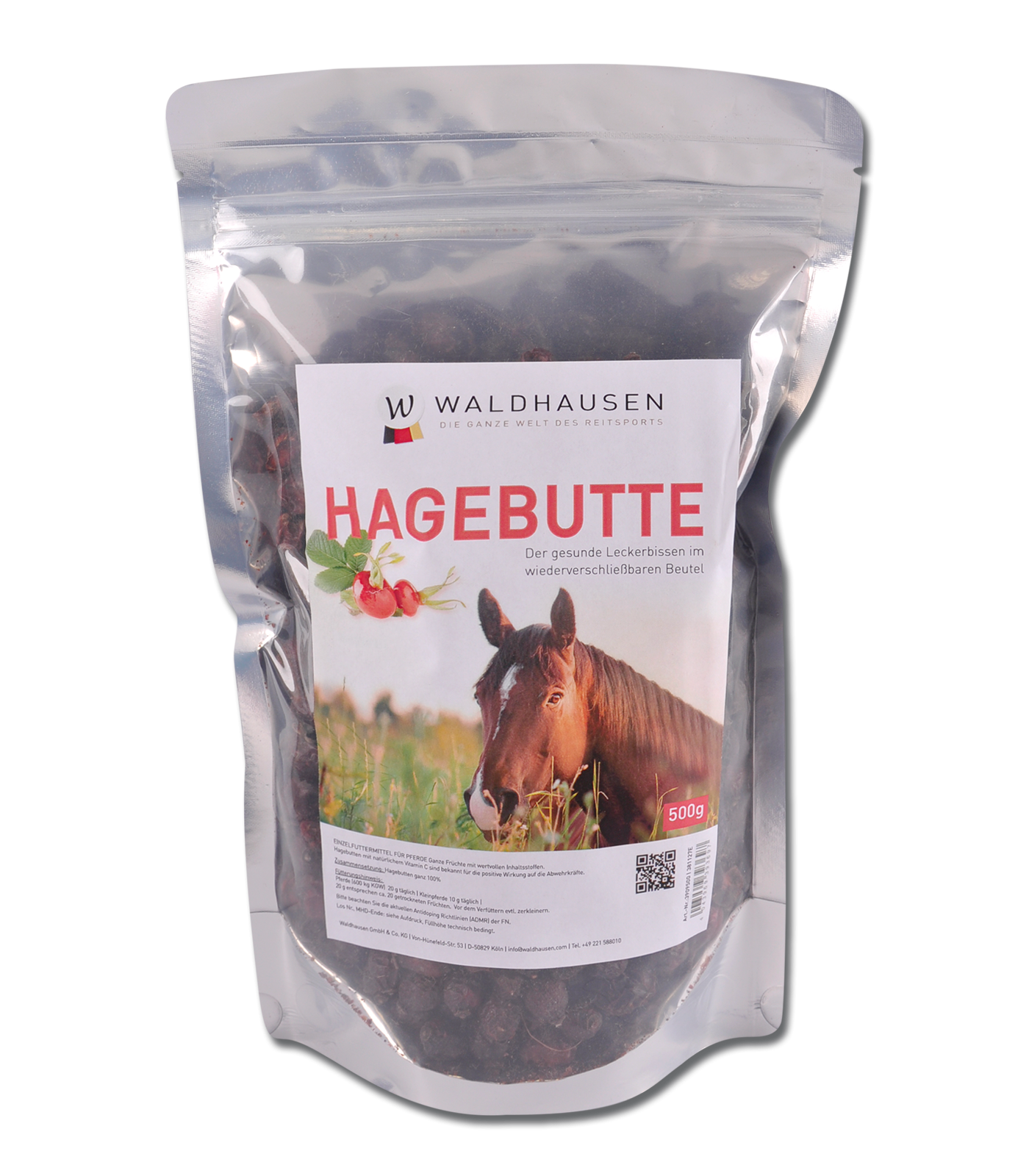 Waldhausen Horse Rosehips 100% Dried Natural Treats for Immune Support