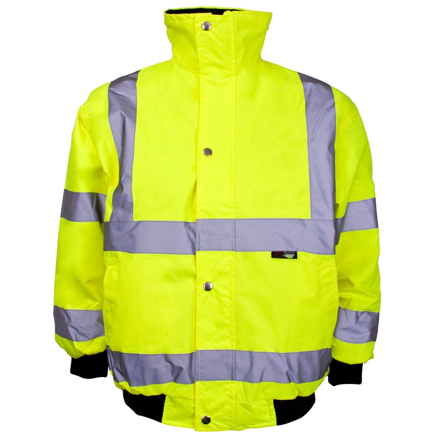 Supertouch Hi Vis Yellow Junior Bomber Jacket with Storm Collar & Hood