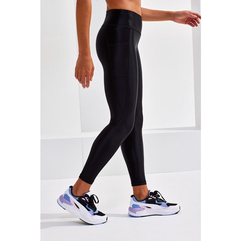 TriDri Women's High-Shine Leggings with Pockets, Stretchy & Sweat-Wicking