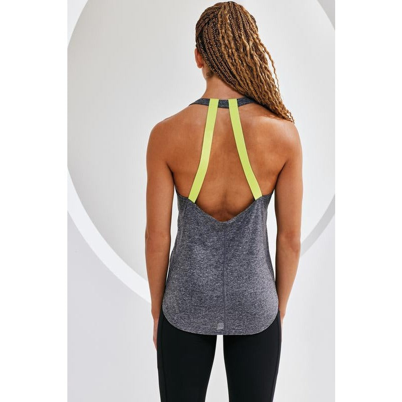 TriDri Women's Double Strap Back Vest Open Back Slim Fit Running Top