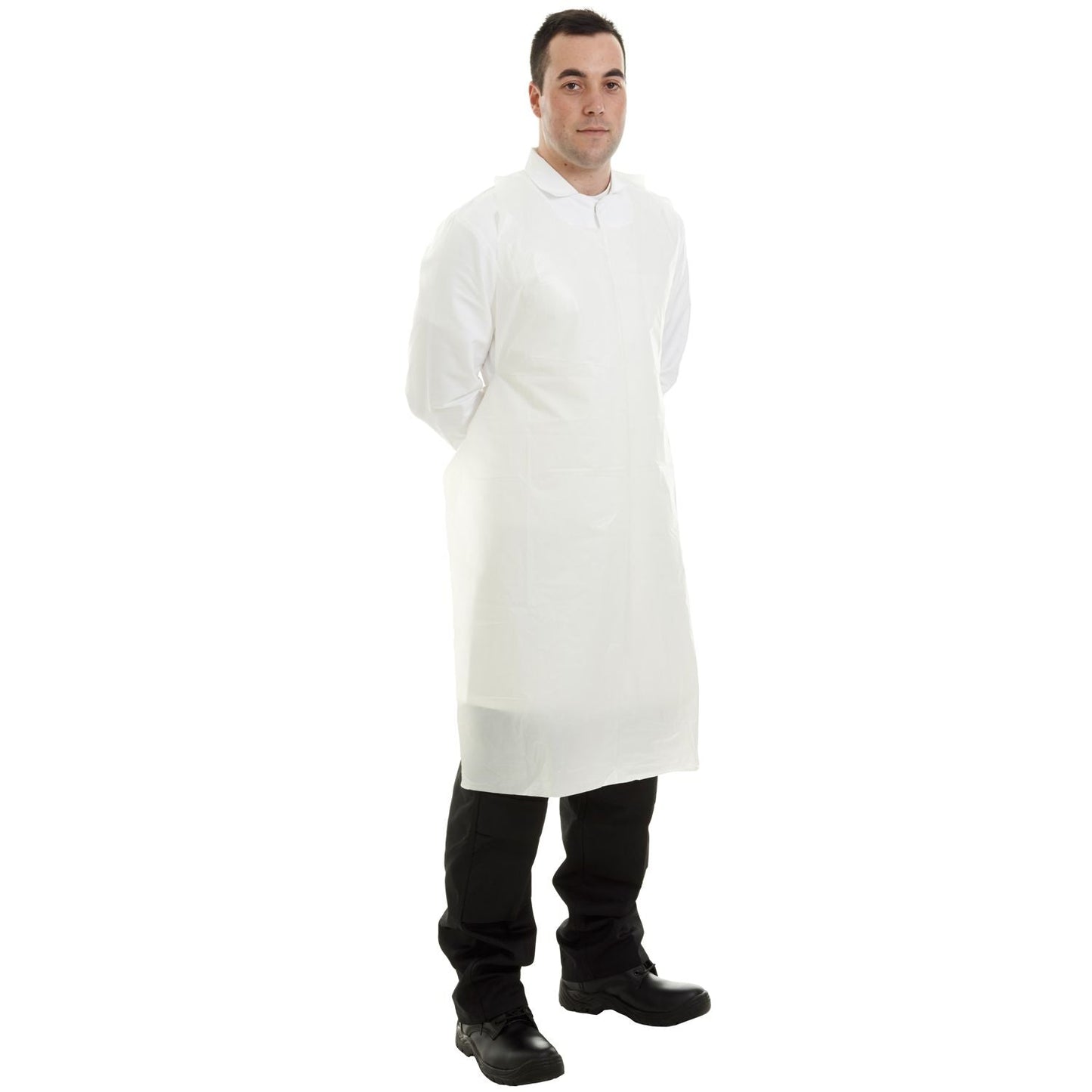 Supertouch 30 Micron PE Aprons Flat Packed Colour-Coded 69cm Wide 100 Pack
