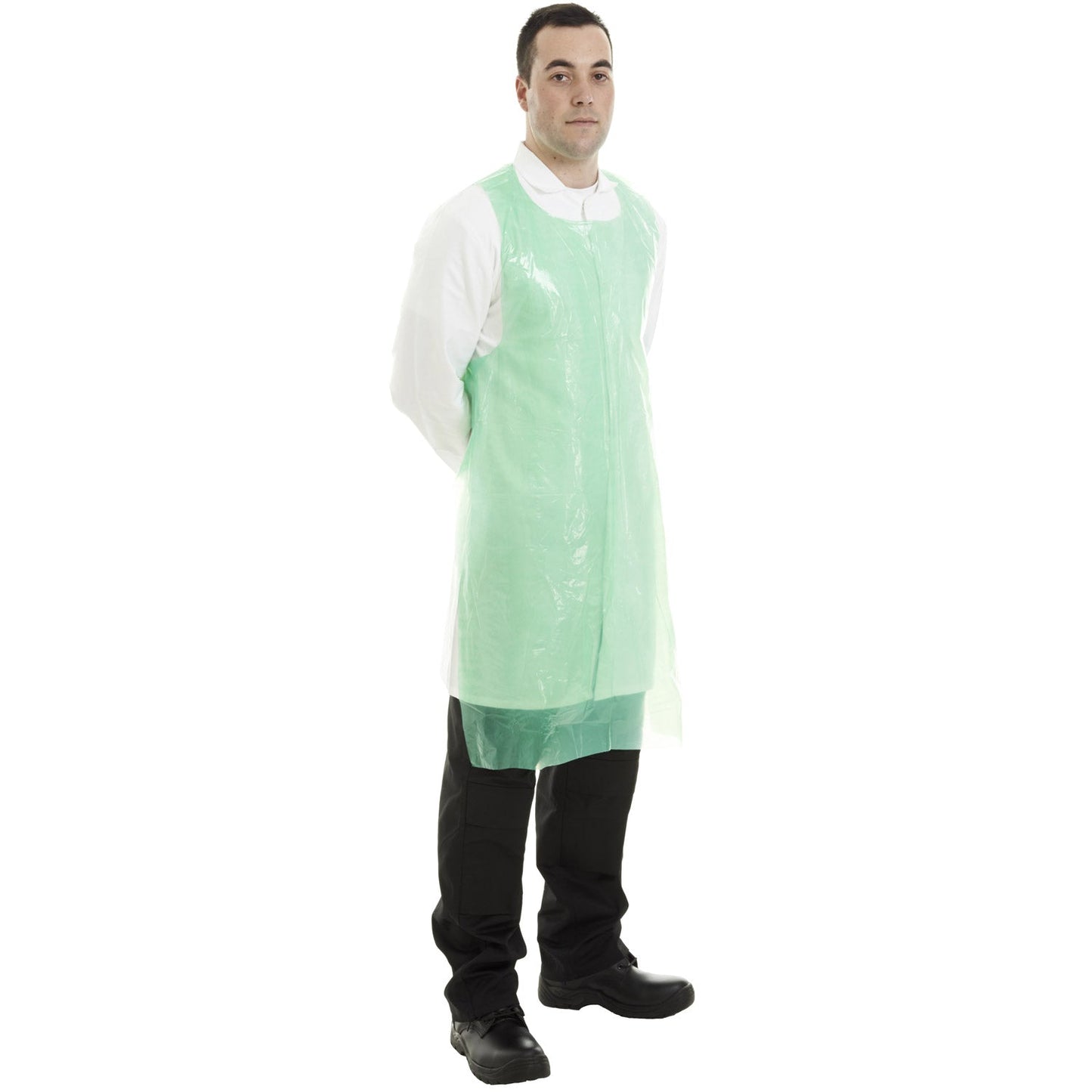 Supertouch 30 Micron PE Aprons Flat Packed Colour-Coded 69cm Wide 100 Pack