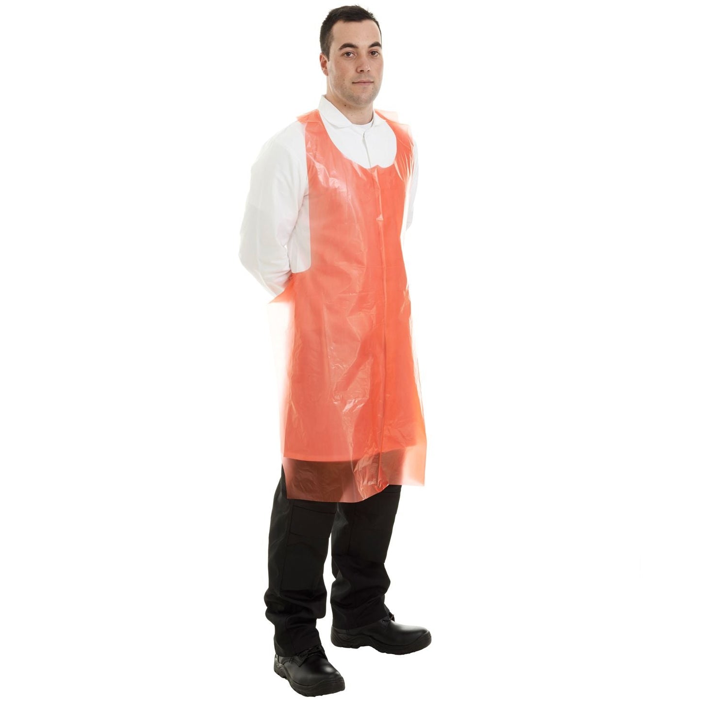 Supertouch 50 Micron PE Aprons Flat Packed 122/138cm Food Safety 100 Pack