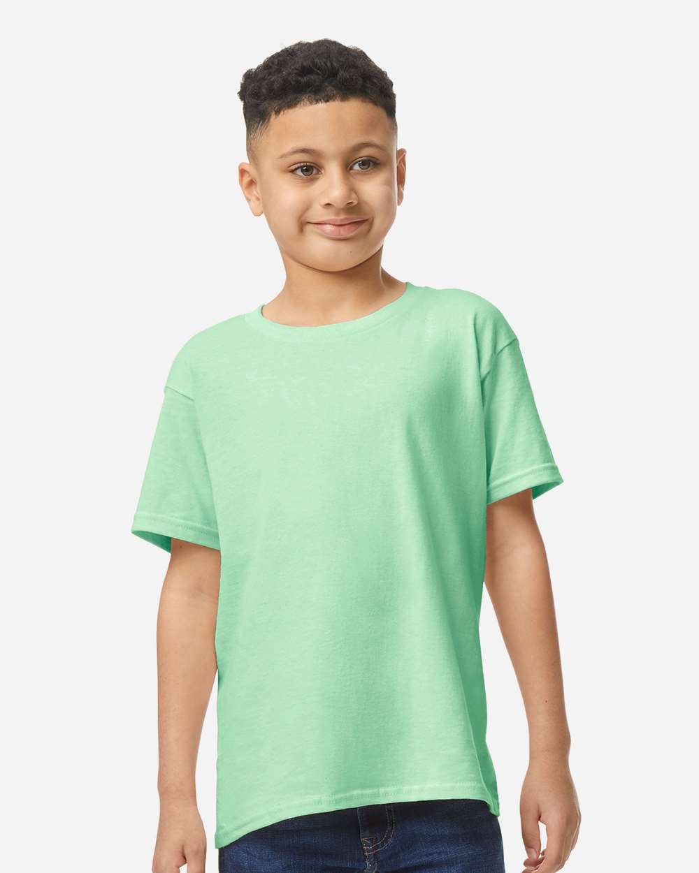 Gildan Heavy Cotton Youth T-Shirt Mint Green Soft Durable Pre-Shrunk 100% Cotton