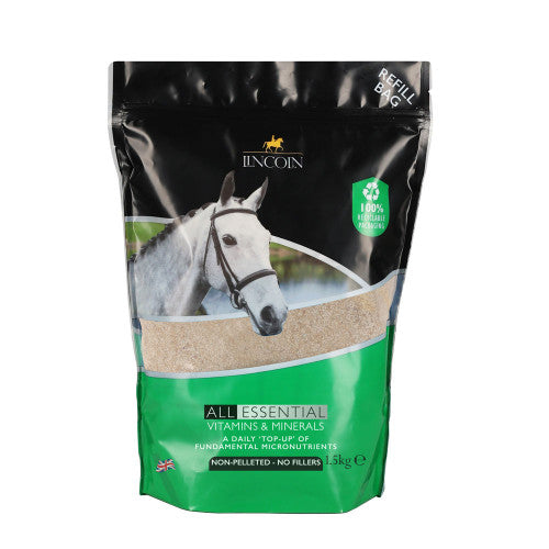 Lincoln All Essential Vitamins & Minerals & Powder Supplement For Horses Ponies