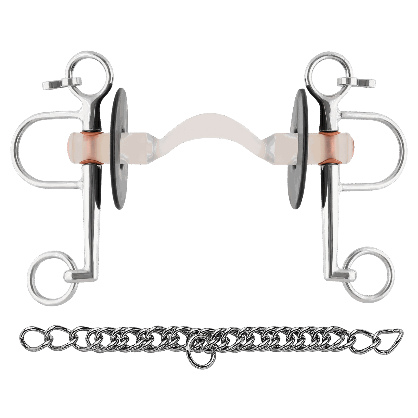 Sprenger Horse Nathe Pelham 20mm With Hard Mullen Mouth Port & Long Cheeks Bit