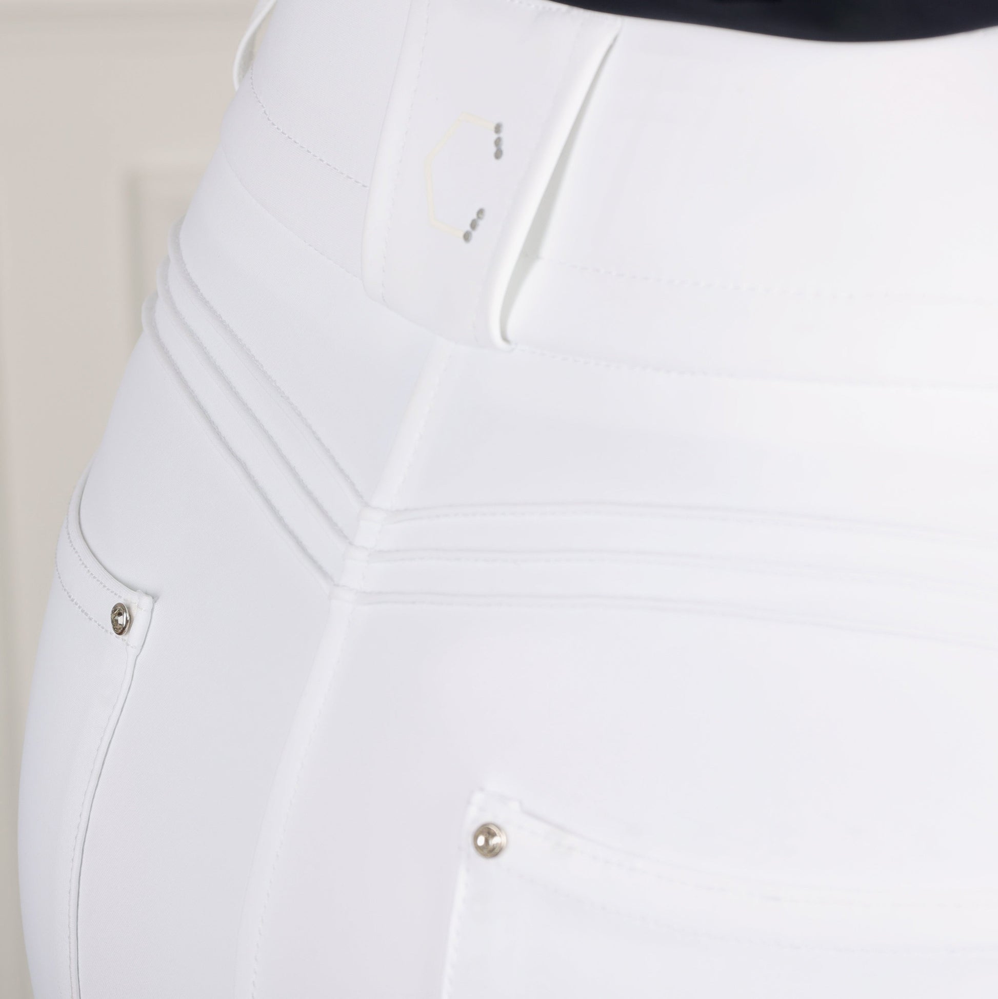 Coldstream Ladies Ledmore Diamante Breeches #colour_white