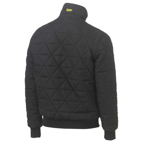 Bisley Sherpa Lined Quilted Bomber Jacket Long Sleeve Multi-Pocket Warmth