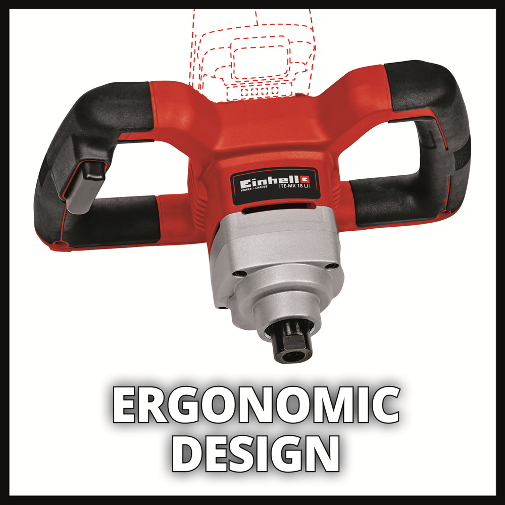 Einhell Power X-Change 18V Cordless Paint Mortar Mixer Ergonomic Soft Start