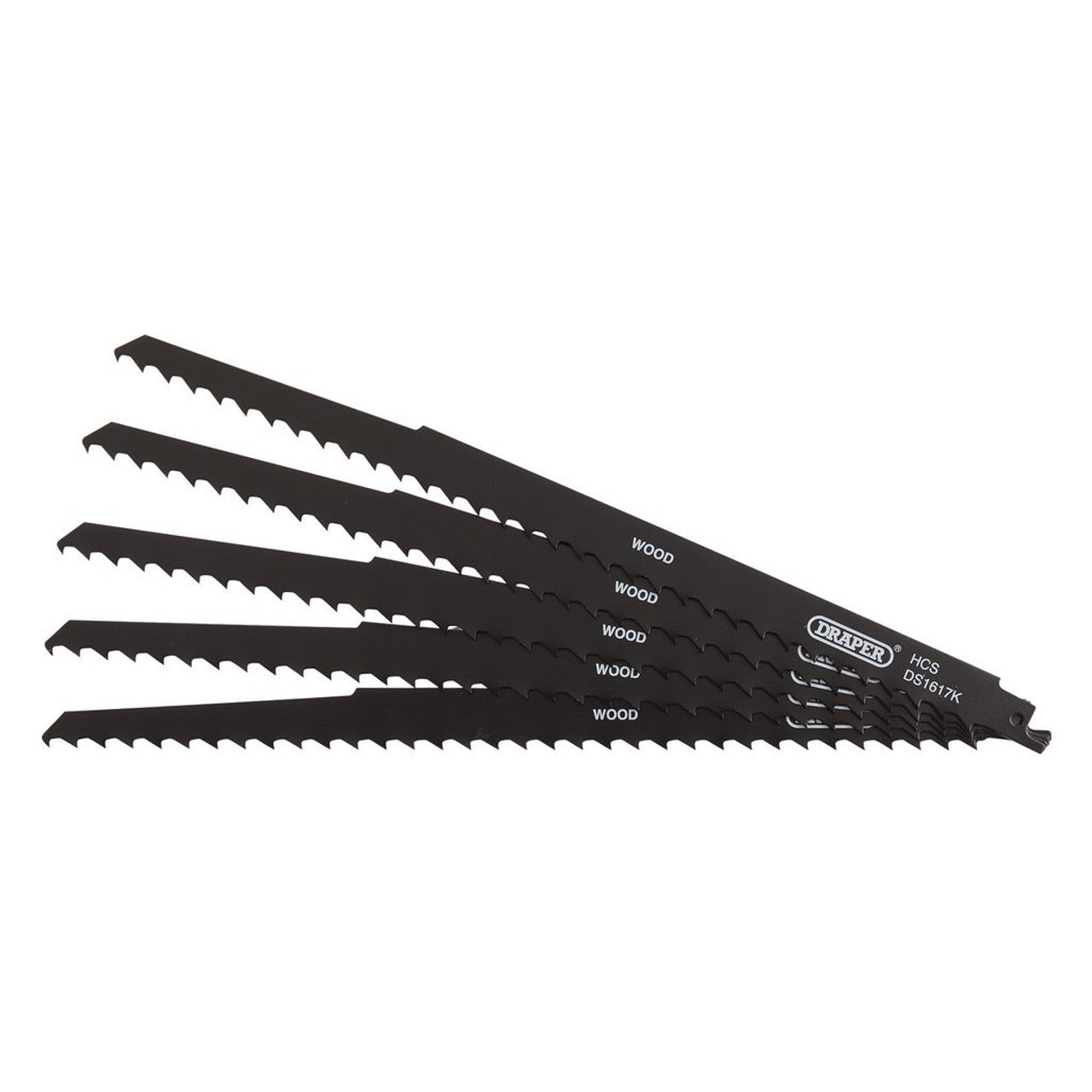 Draper Tools 300mm Reciprocating Saw Blades for Pruning & Wood Cutting, 5 Pack