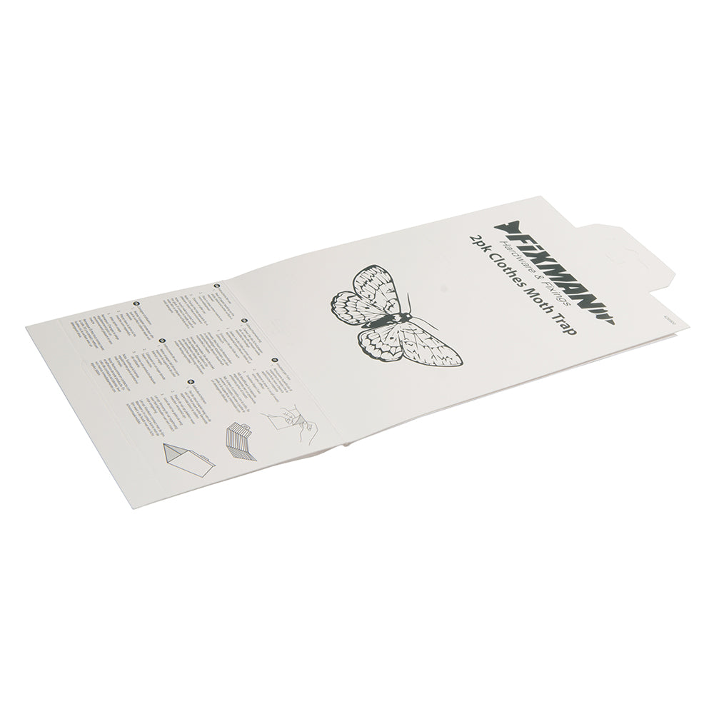 Fixman Clothes Moth Trap 2 Pack Chemical-Free Pheromone Glue Traps