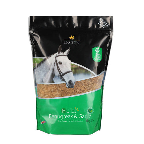 Lincoln Herbs Fenugreek & Garlic Herbal Supplement for Appetite & Coat