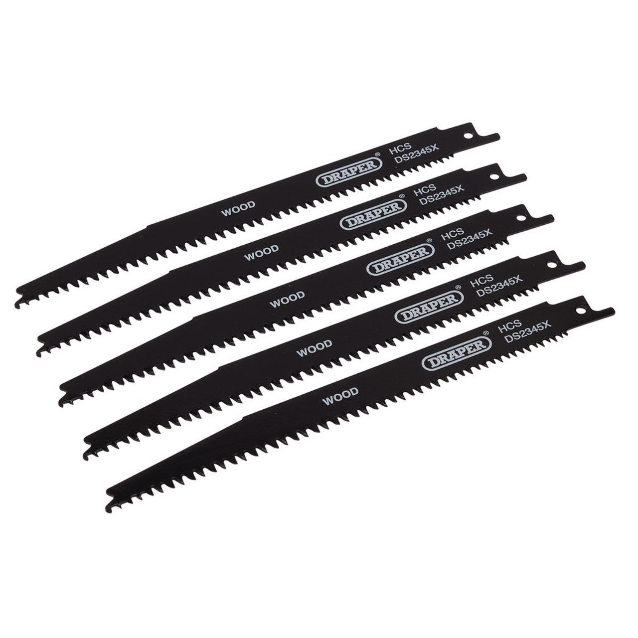 Draper Tools Reciprocating Saw Blades 200mm 6-10tpi for Wood Plastic Pack of 5