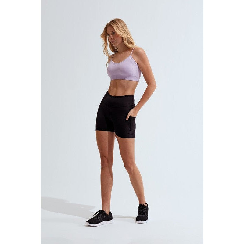 Women's TriDri Recycled Micro Shorts with Pocket Soft Stretch Fabric