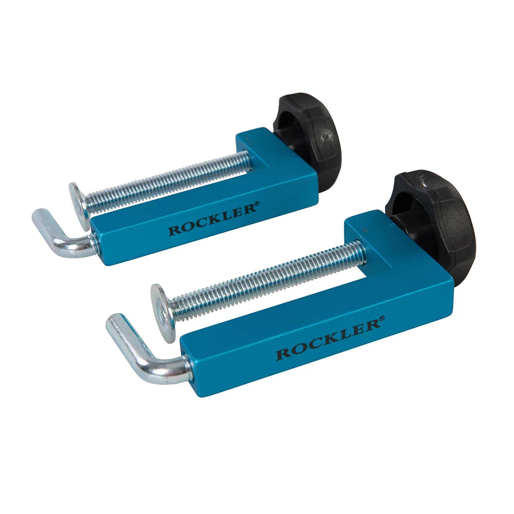 Rockler Universal Fence Clamps 2 Pack Aluminium Steel Adjustable 12.4-146mm