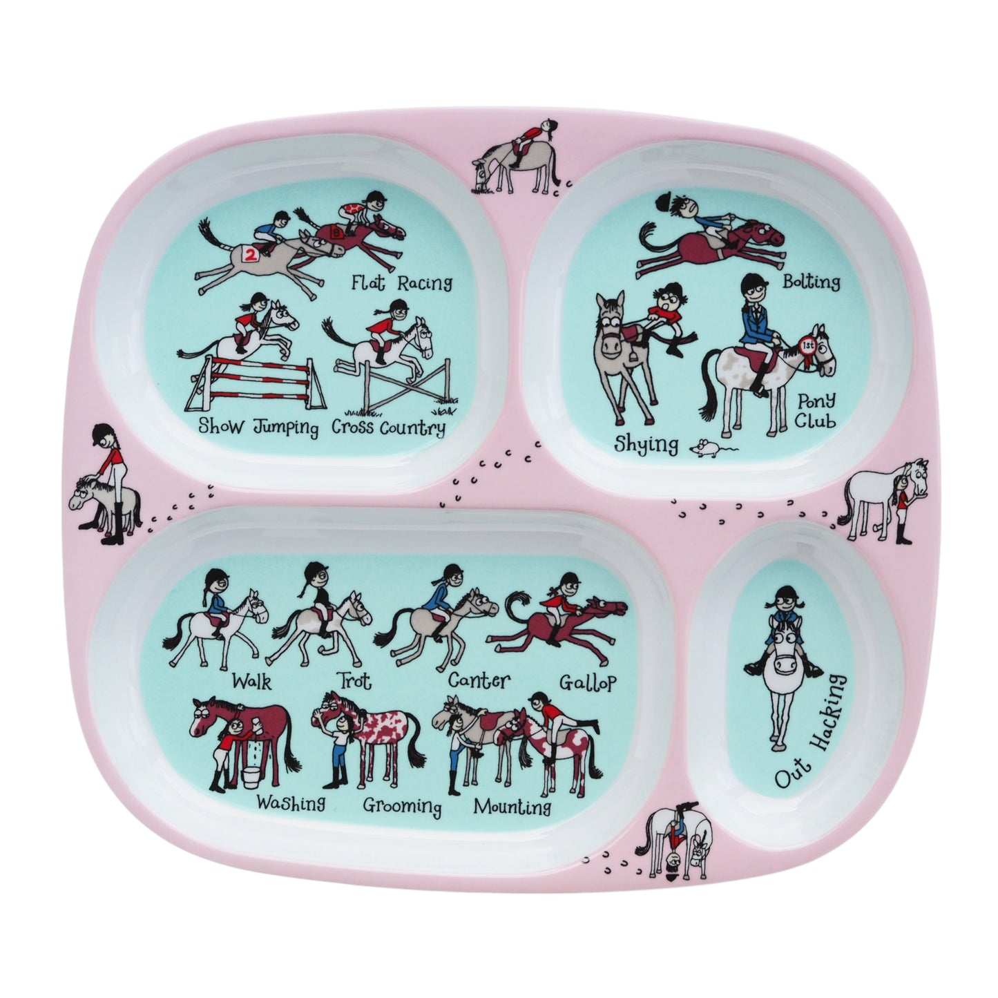 HY Tyrrell Katz Horse Divider Plate By Equestrian Children's Tableware