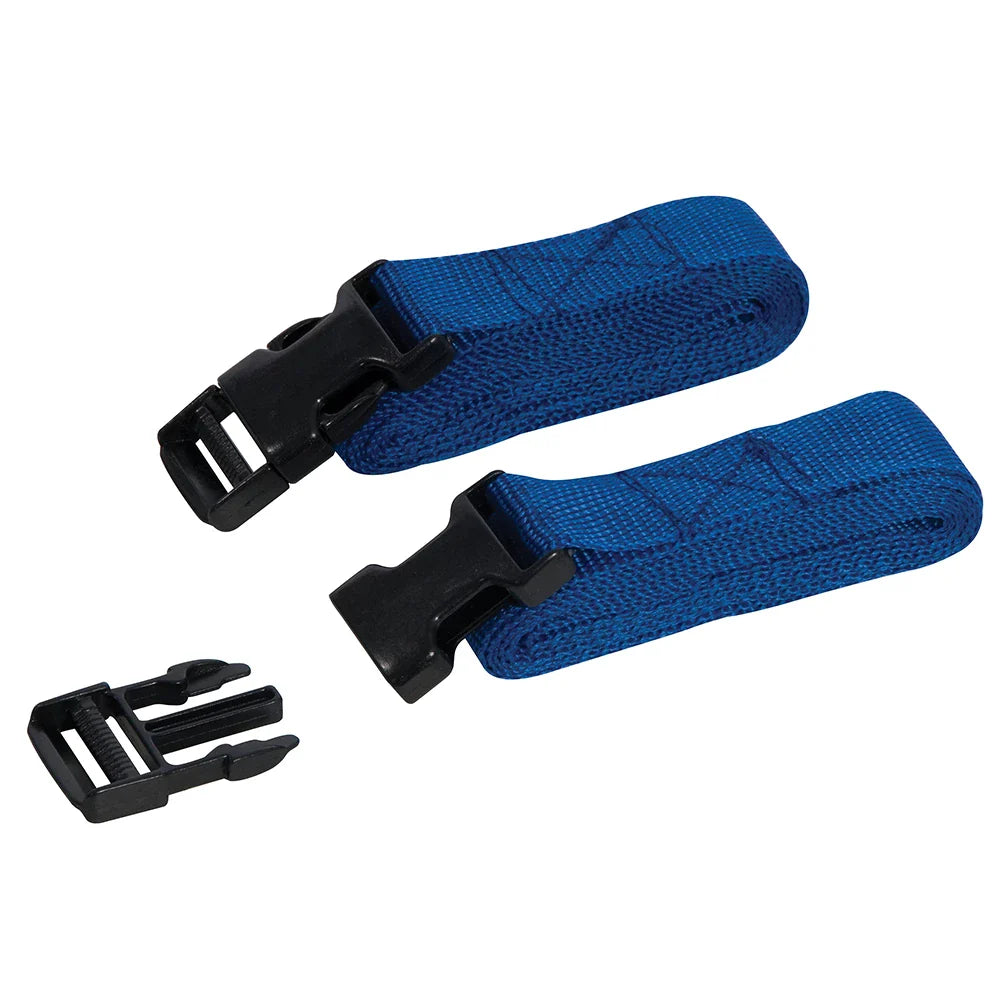 Silverline 2 Pack Clip Buckle Straps 2m x 25mm Adjustable for Light Loads