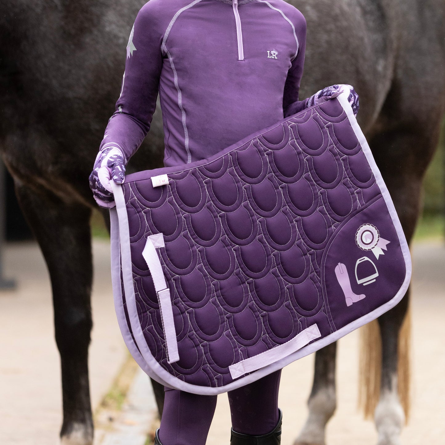 Little Rider Horse Giddy Up Gymkhana Saddle Pad By Soft-Touch Horseshoe Quilting