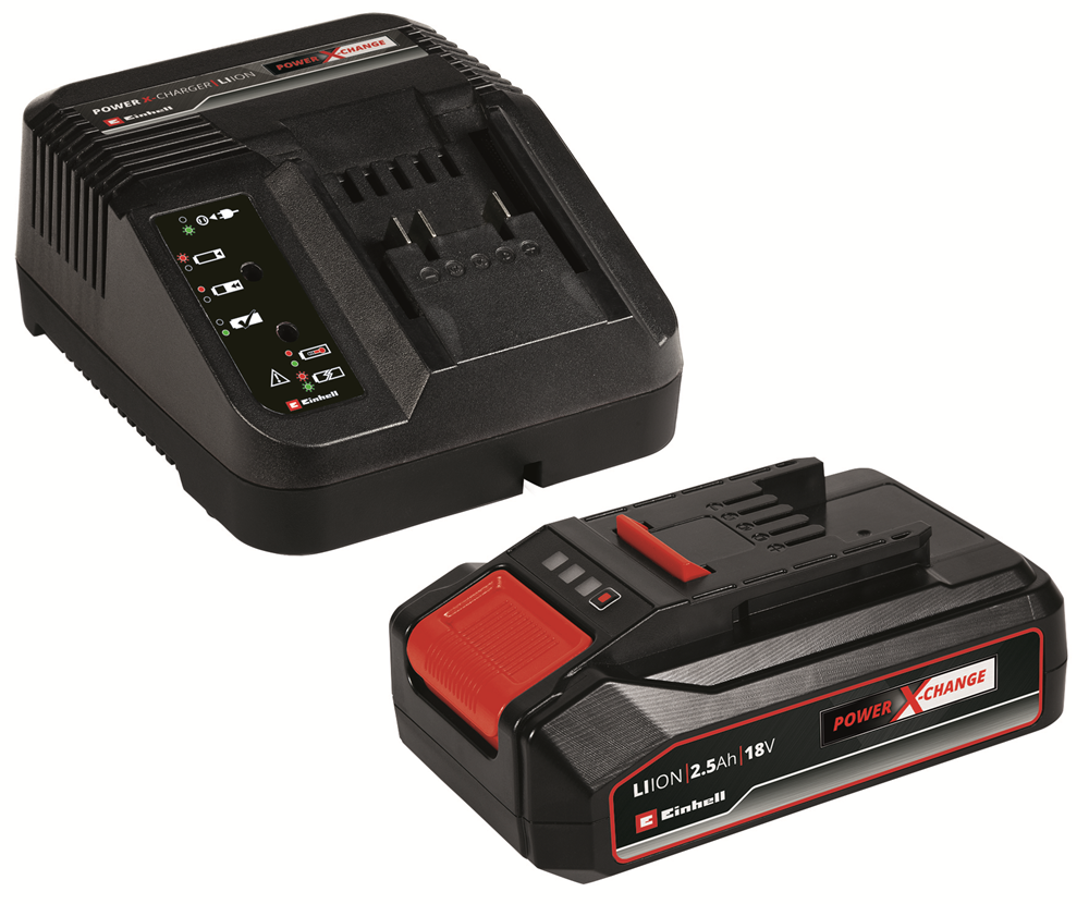 Einhell Power X-Change 18V 2.5Ah Battery and Charger Kit with LED Display