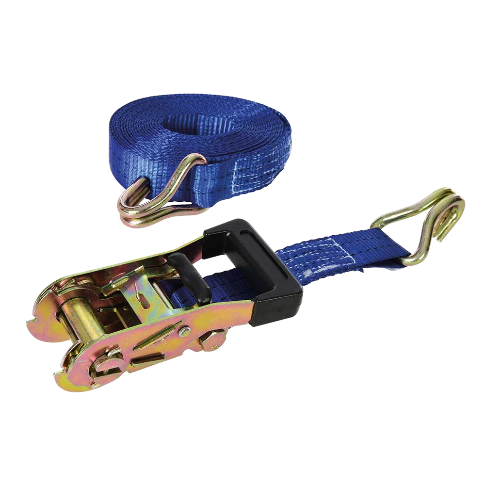 Silverline 6m Ratchet Tie Down Strap J-Hook 750kg Capacity 1500kg Heavy Duty