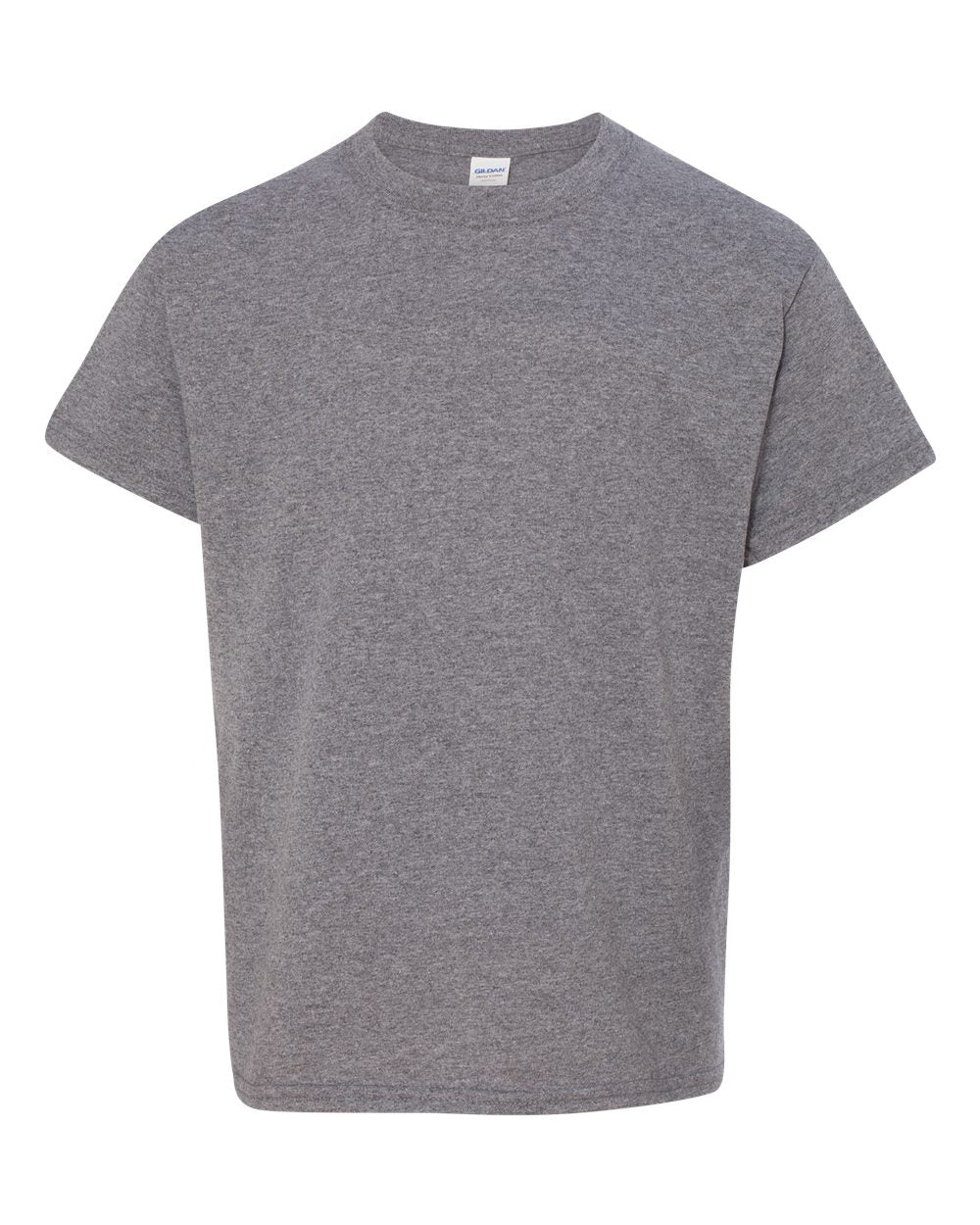 Gildan Heavy Cotton Youth T-Shirt Graphite Heather Soft Durable 100% Cotton