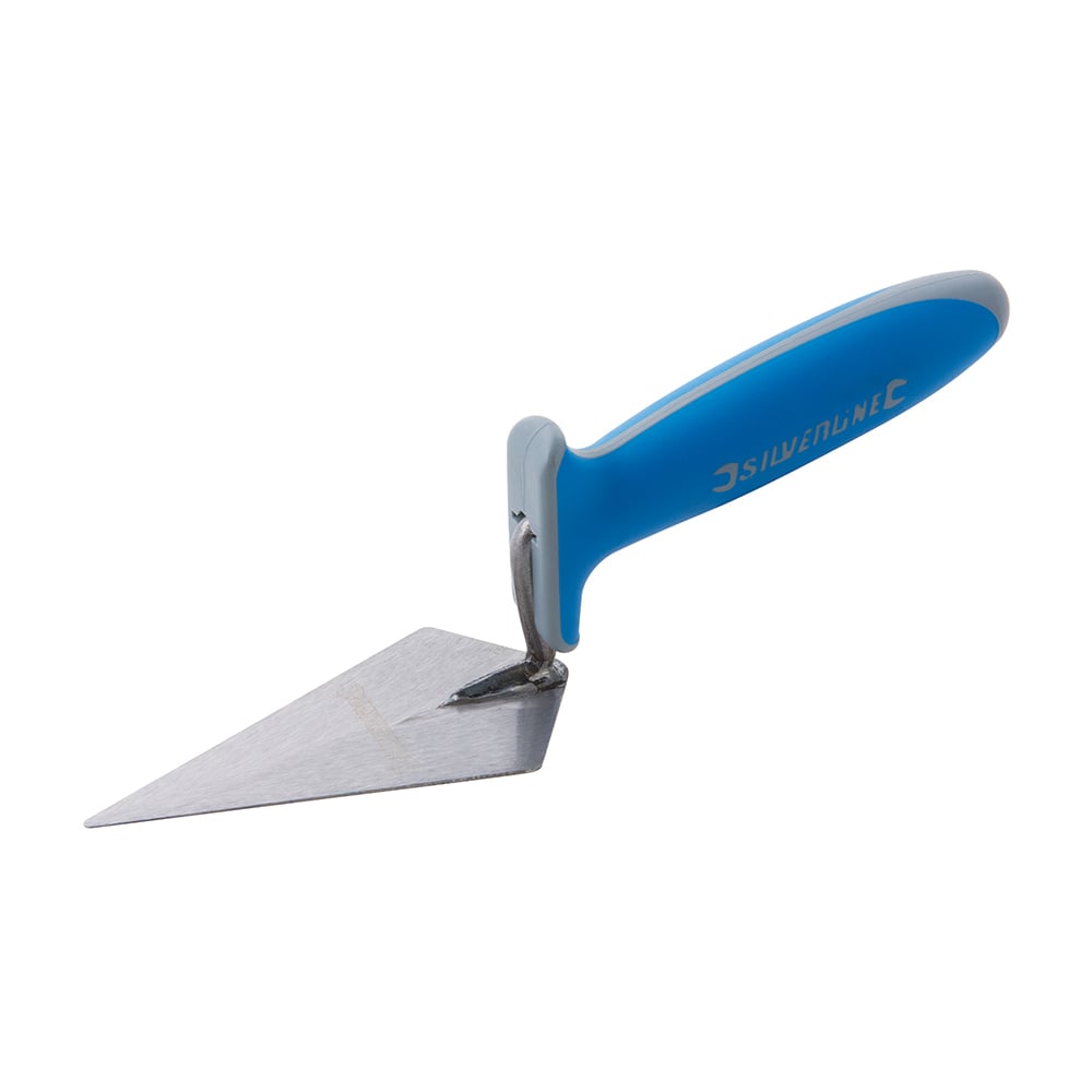 Silverline Soft-Grip Pointing Trowel 125x65mm Hardened Steel for Brick Paving