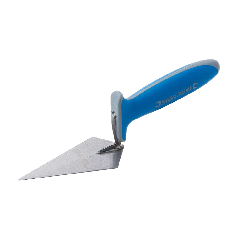 Silverline Soft-Grip Pointing Trowel 125x65mm Hardened Steel for Brick Paving