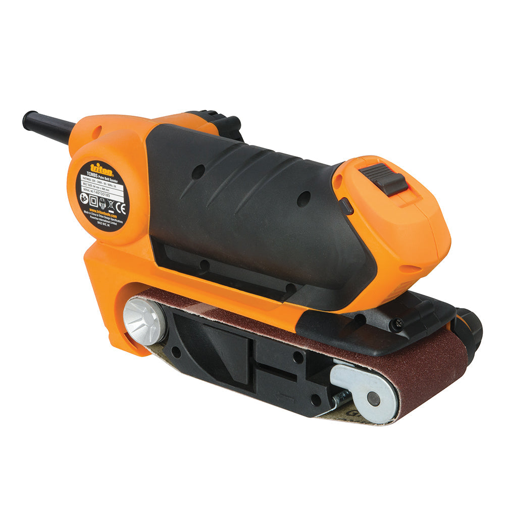 Triton 450W Palm Belt Sander 64mm Compact Lightweight with Dust Extraction
