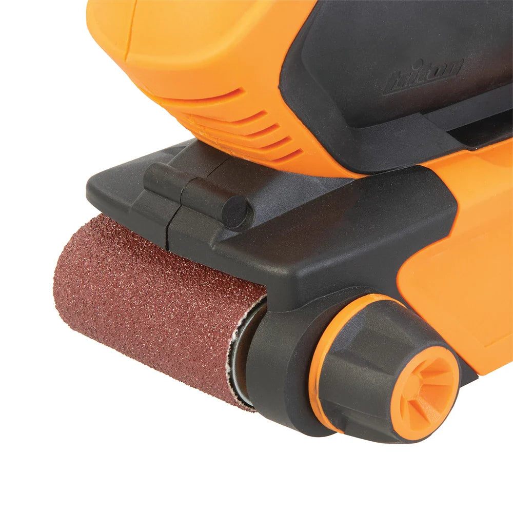 Triton 450W Palm Belt Sander 64mm Compact Lightweight with Dust Extraction