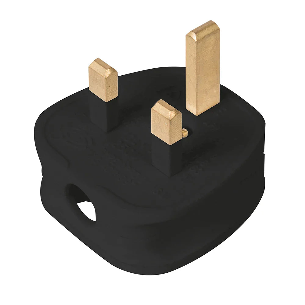 Powermaster 13A Fused Plug Earthed Rewirable Solid Brass Pins ASTA Approved