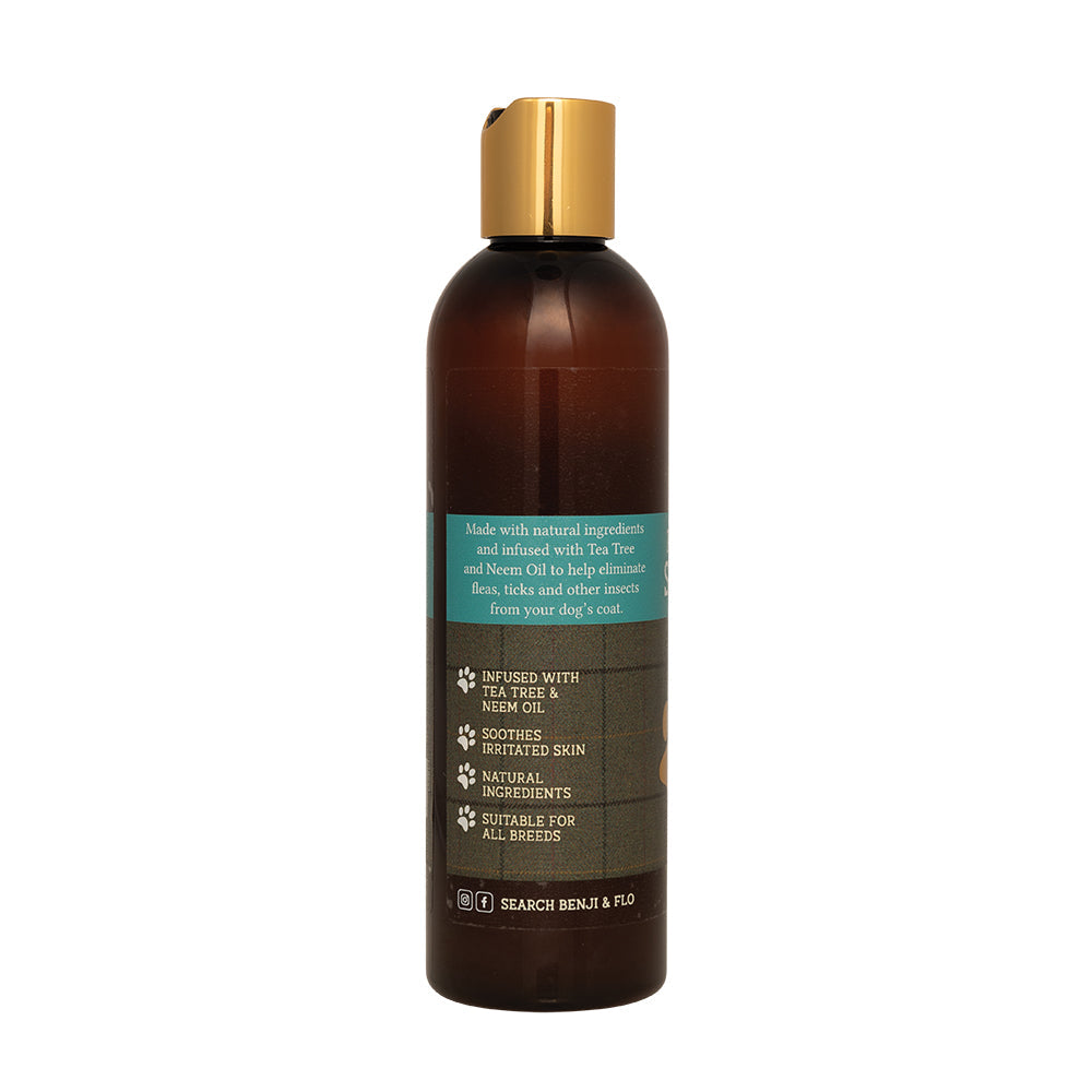 HY Benji & Flo Flea Tick Shampoo with Tea Tree and Neem Oil for Dogs