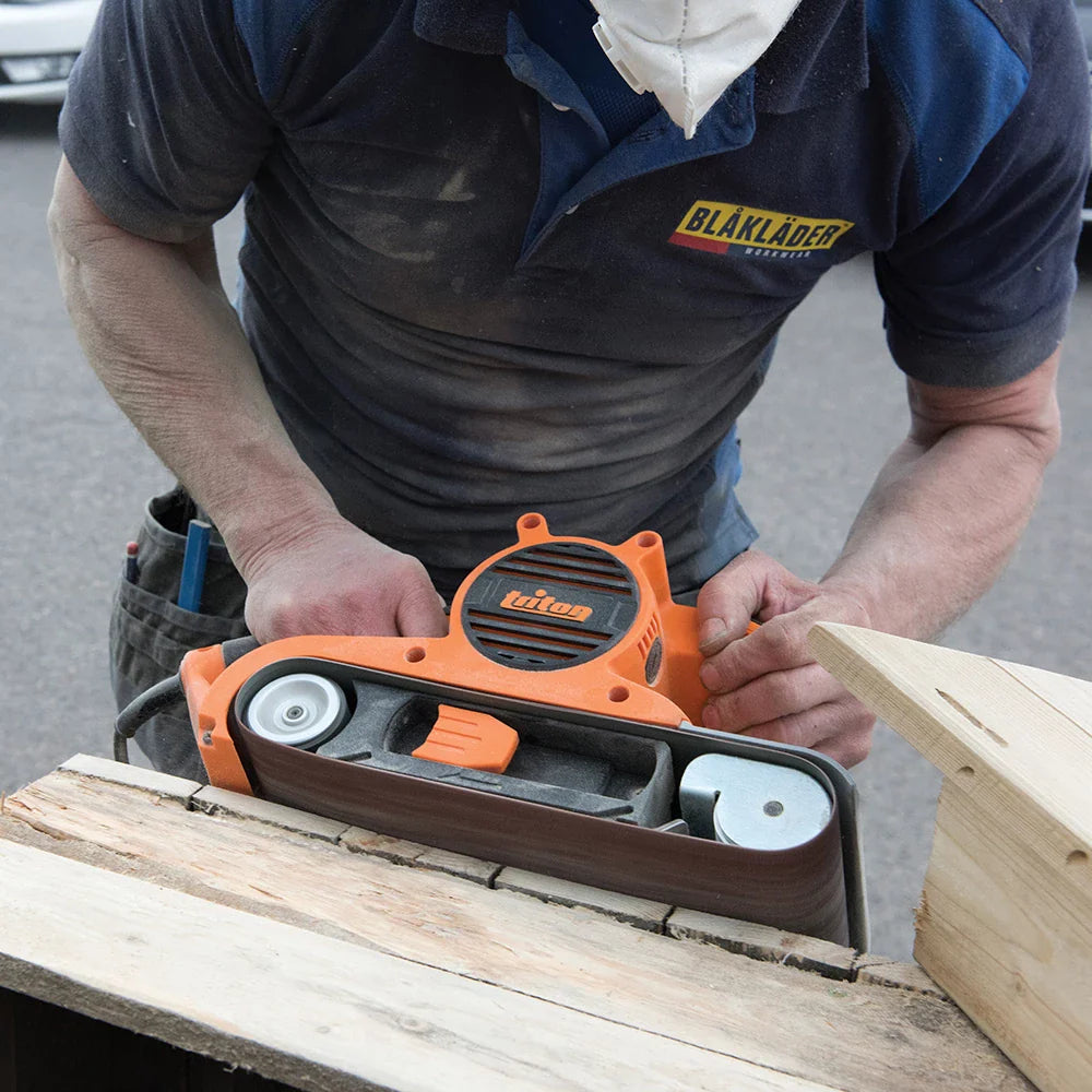 Triton 1200W Belt Sander 100mm Variable Speed Dust Extraction 6kg