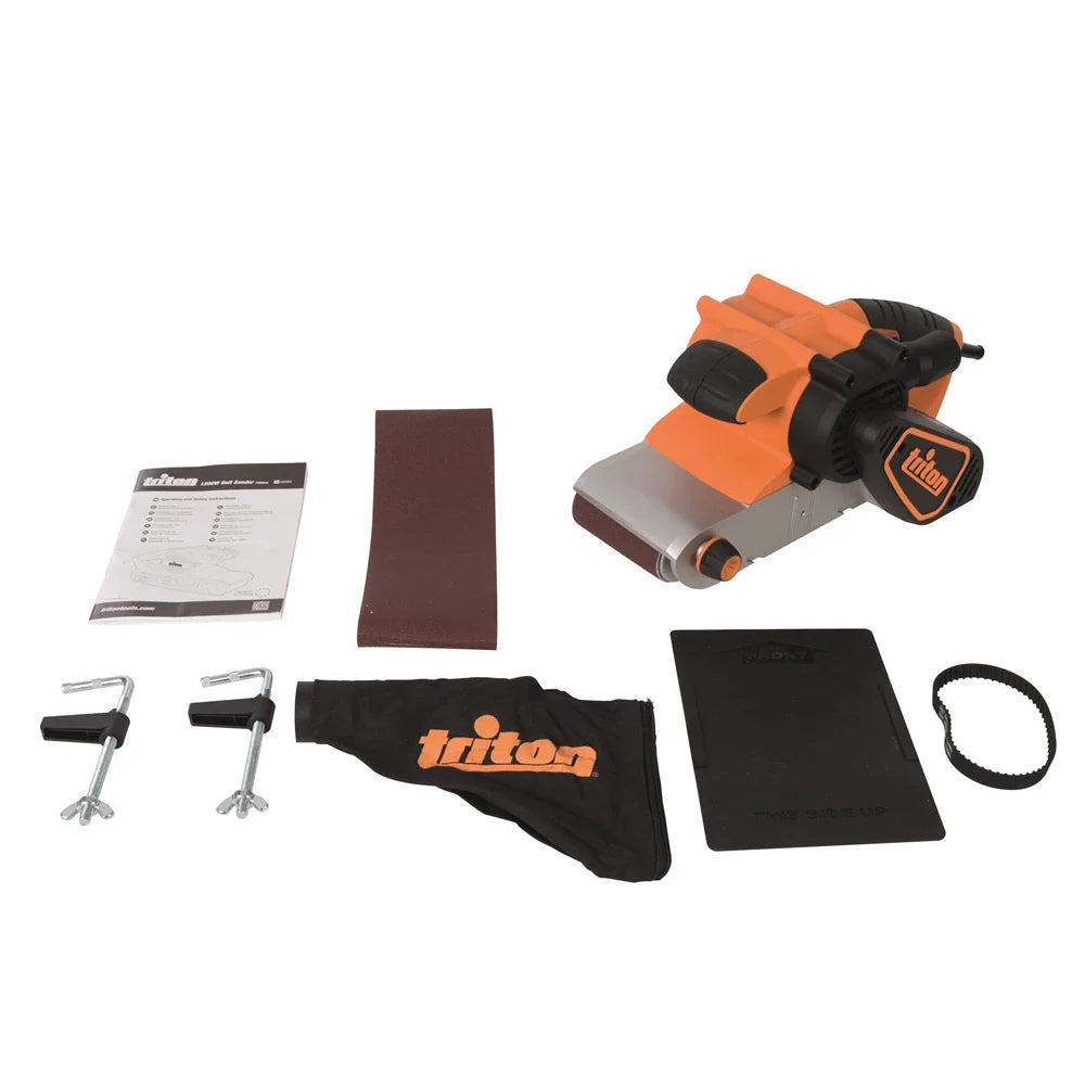 Triton 1200W Belt Sander 100mm Variable Speed Dust Extraction 6kg