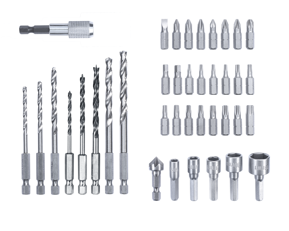 Einhell 39pc Drill and Screwdriver Bit Set with Storage Box for 1/4 Inch Hex