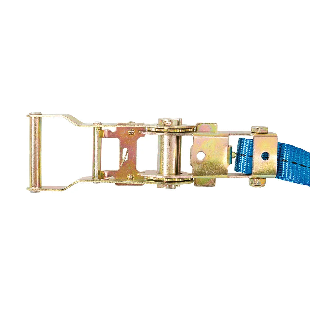 Silverline 3m Ratchet Tie Down Strap J-Hook 27mm 350kg Capacity Weather-Resist.