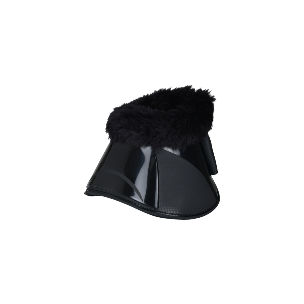 Weatherbeeta Tough-Tec Impact Fleece Trim Bell Boots #colour_black-black
