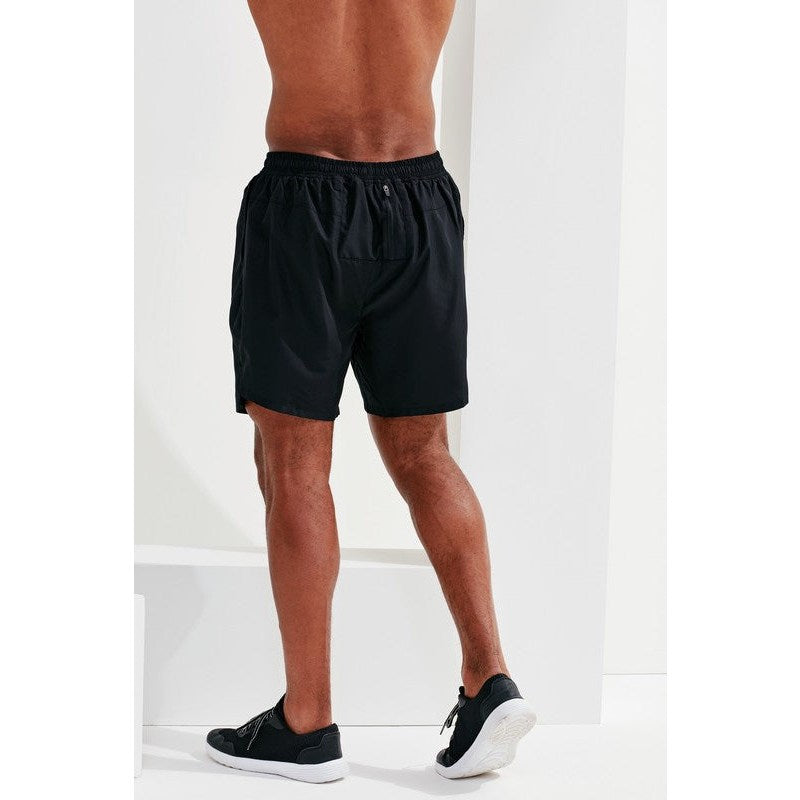 TriDri Running Shorts Men's Moisture Wicking Lightweight with Zip Pocket