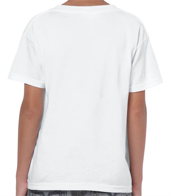 Gildan Heavy Cotton Youth T-Shirt White Soft Cotton Pre-Shrunk Jersey Knit