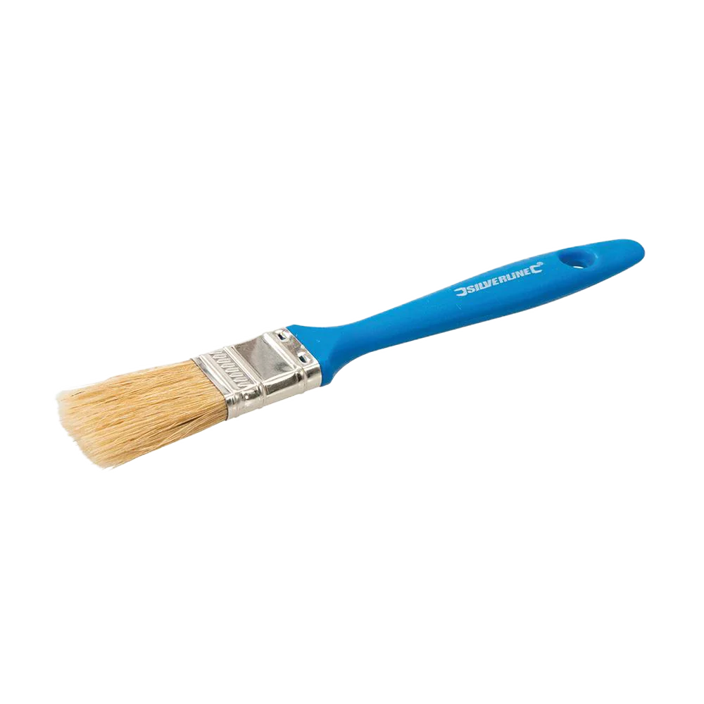 Silverline 12mm Disposable Paint Brush Pure Bristles Polymer Handle