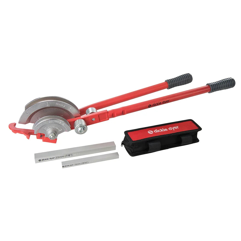 Dickie Dyer Heavy Duty Pipe Bender Kit 3pc with Aluminium Guides 15-22mm