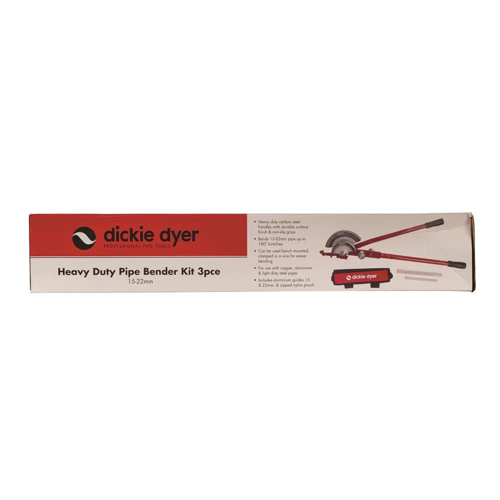 Dickie Dyer Heavy Duty Pipe Bender Kit 3pc with Aluminium Guides 15-22mm