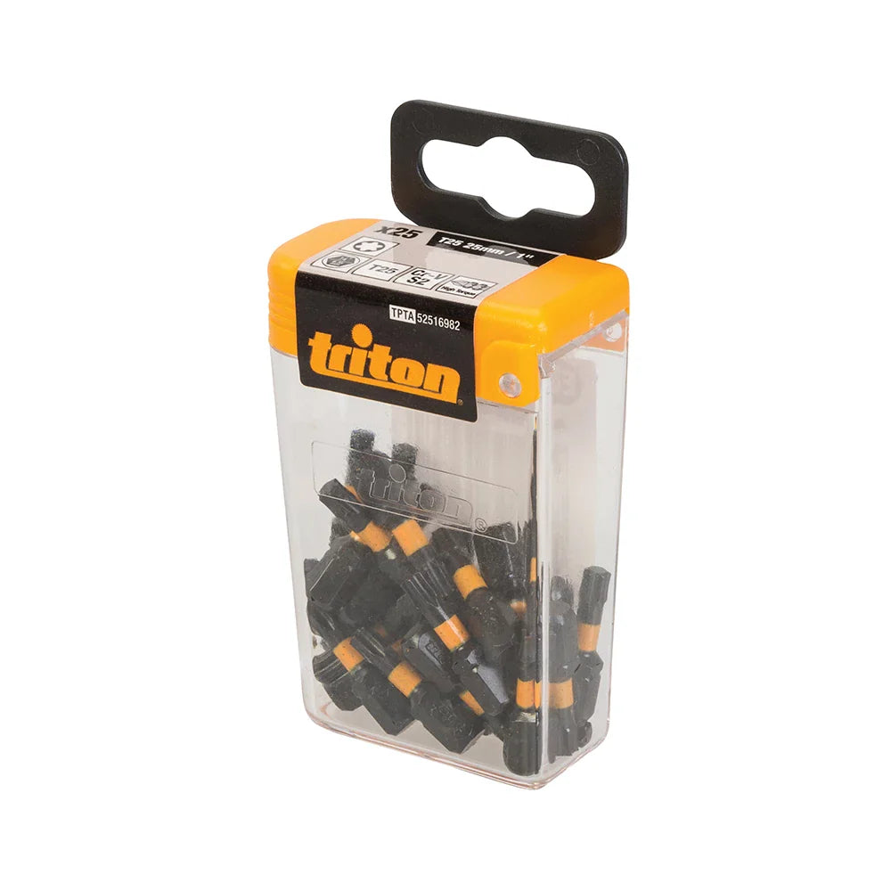 Triton T25 Screwdriver Impact Bit Set 25pk Premium S2 Steel High Torque