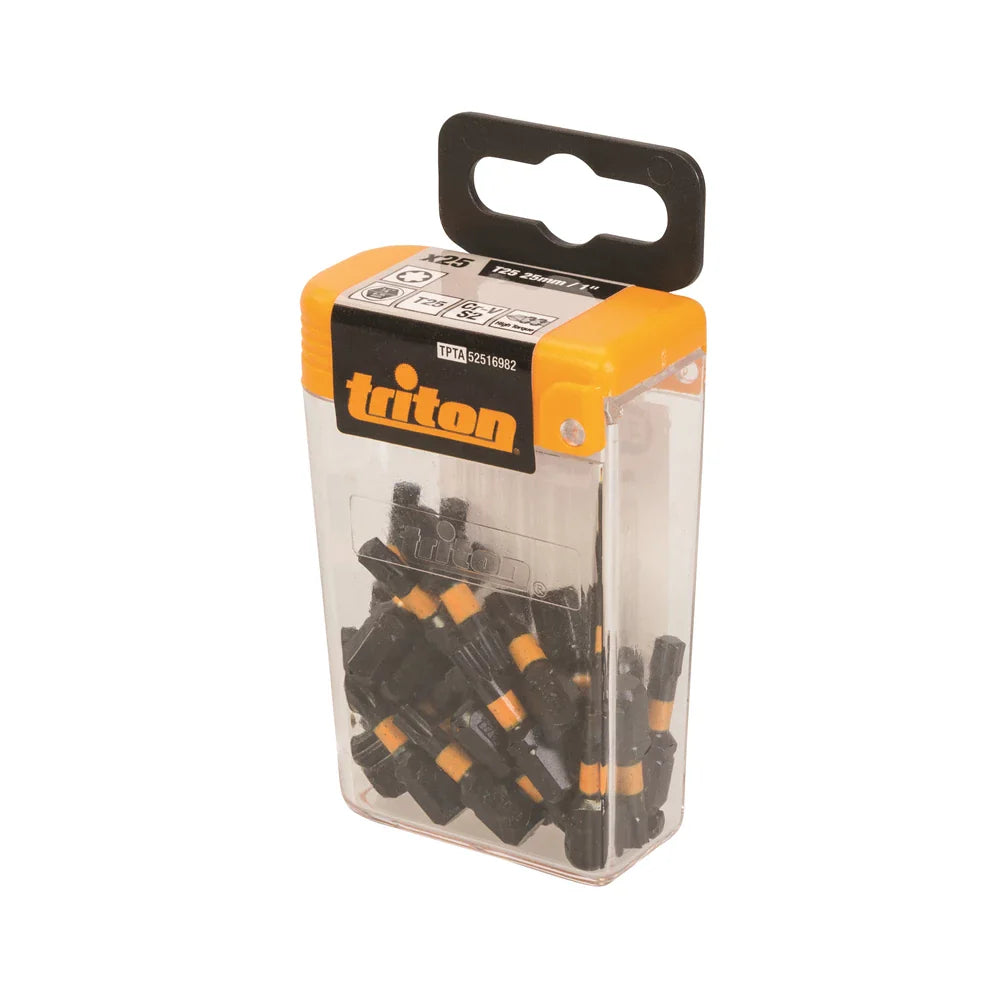 Triton T25 Screwdriver Impact Bit Set 25pk Premium S2 Steel High Torque
