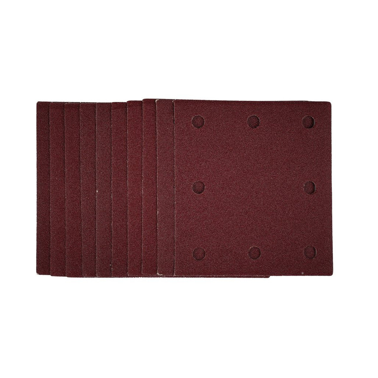 Draper Tools 1/4 Sanding Sheets 80 Grit Hook and Loop 115x105mm Pack of 10
