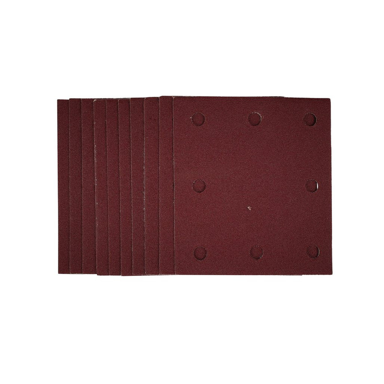 Draper Tools 1/4 Sanding Sheets 120 Grit Hook and Loop 115x105mm Pack of 10