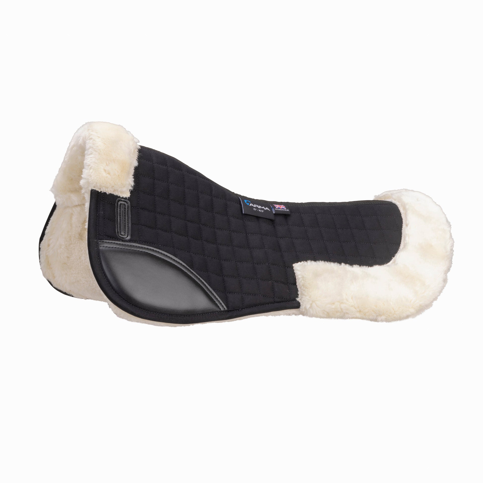 Shires ARMA Deluxe Cotton Half Pad #colour_black-natural