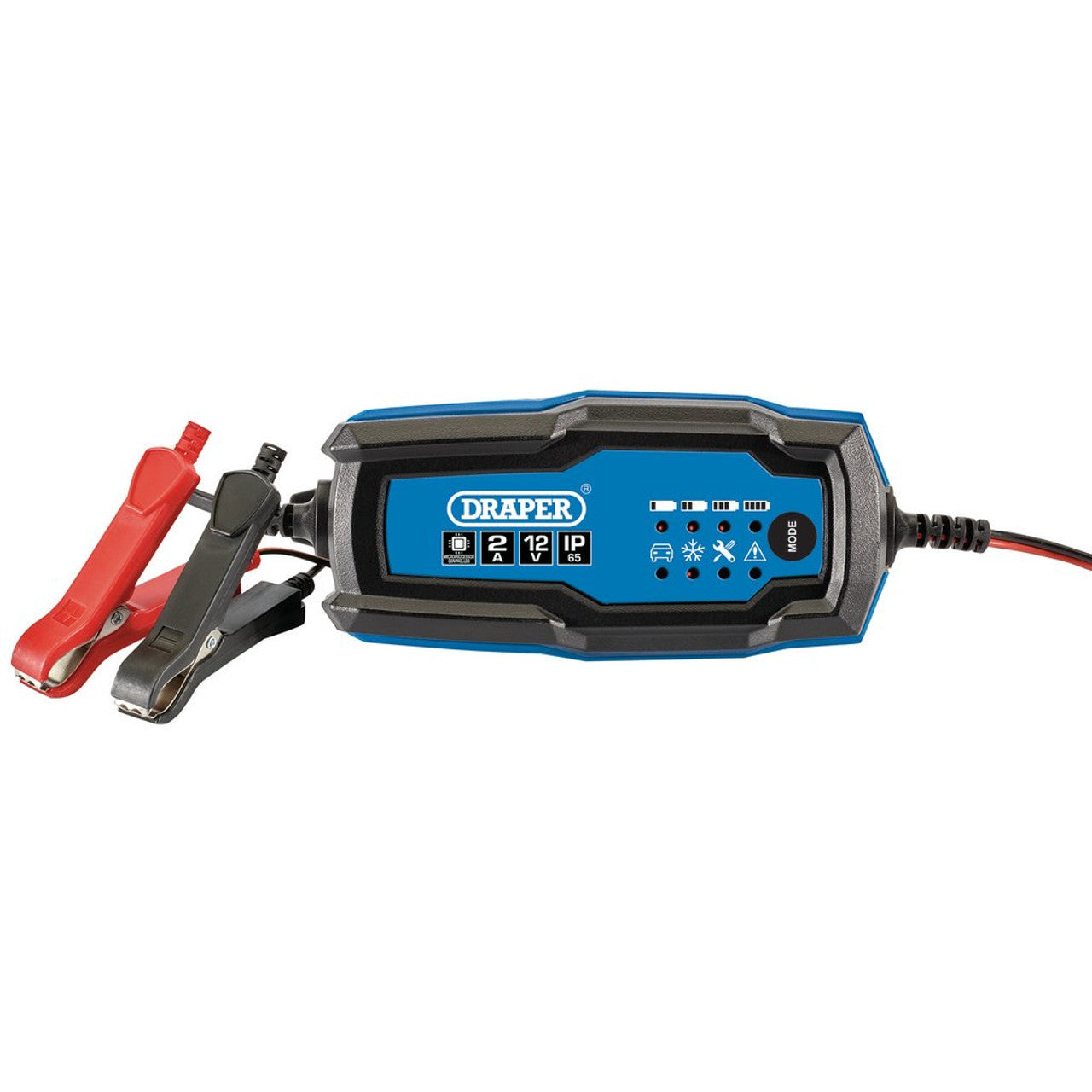 Draper Tools 12V Smart Charger 2A Battery Maintainer with Winter Mode