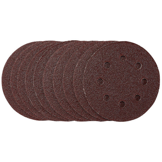 Draper Tools 115mm Sanding Discs 40 Grit Hook & Loop Pack of 10 for Wood Metal