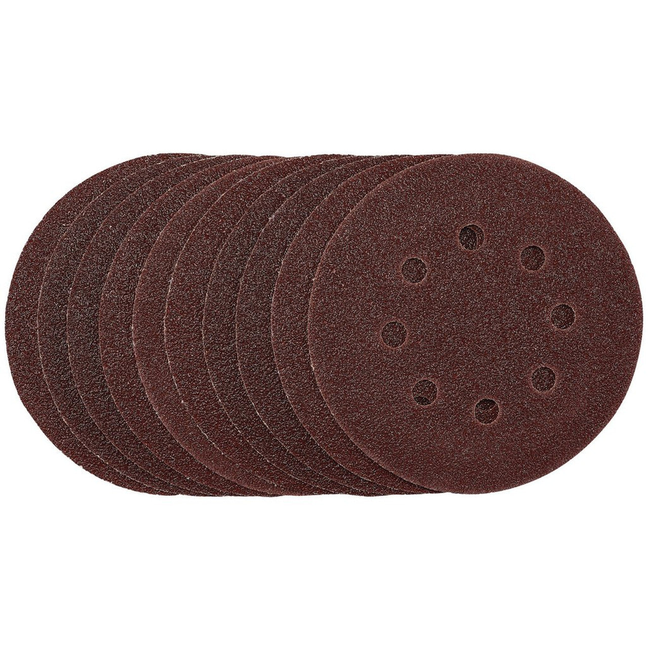 Draper Tools 125mm Sanding Discs 40 Grit Hook & Loop Pack of 10 for Wood Metal