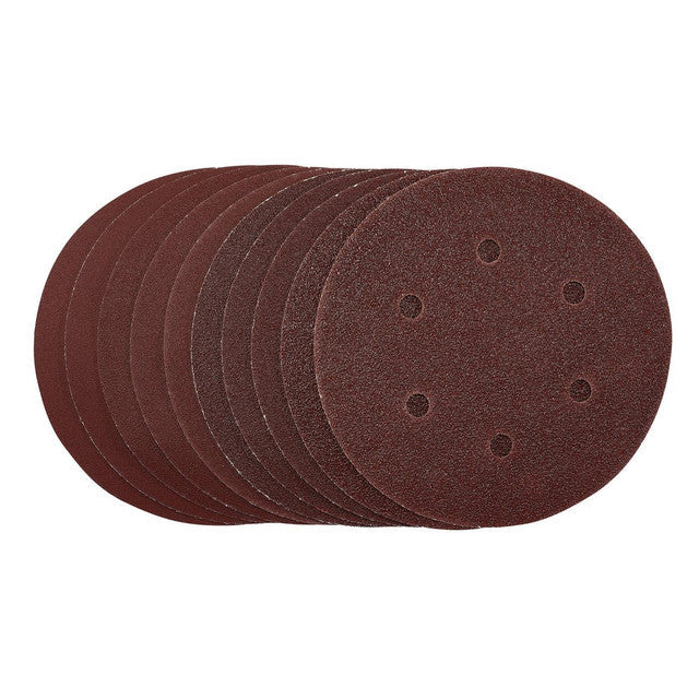Draper Tools 150mm Sanding Discs Pack of 10 Assorted Grit Hook & Loop